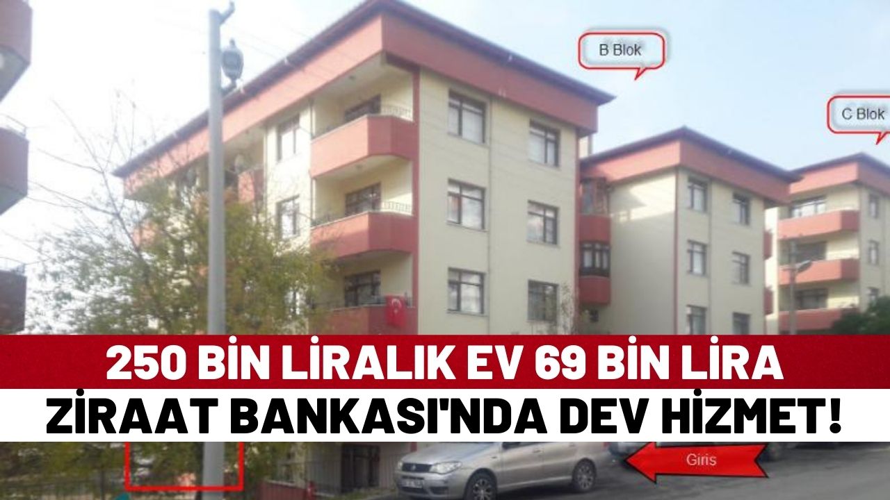 Ziraat Bankası’ndan 3+1 ev 69 bin liraya satılıyor!
