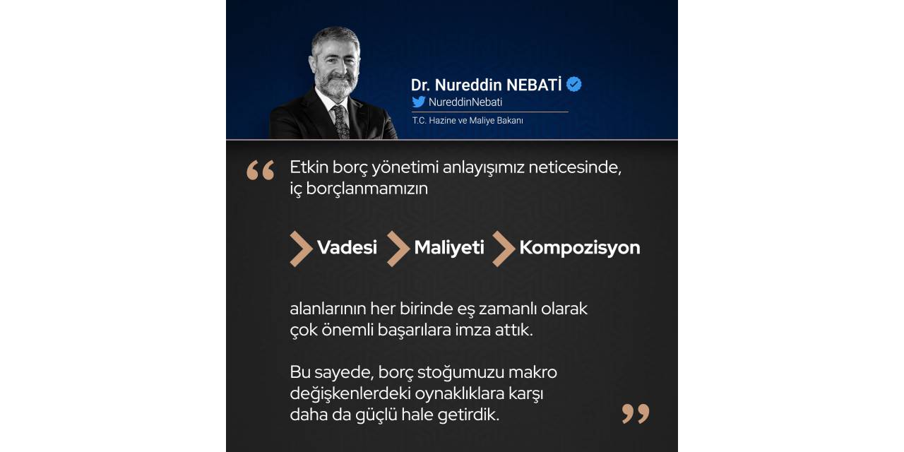 Bakan Nebati'den 'iç borçlanma' açıklaması