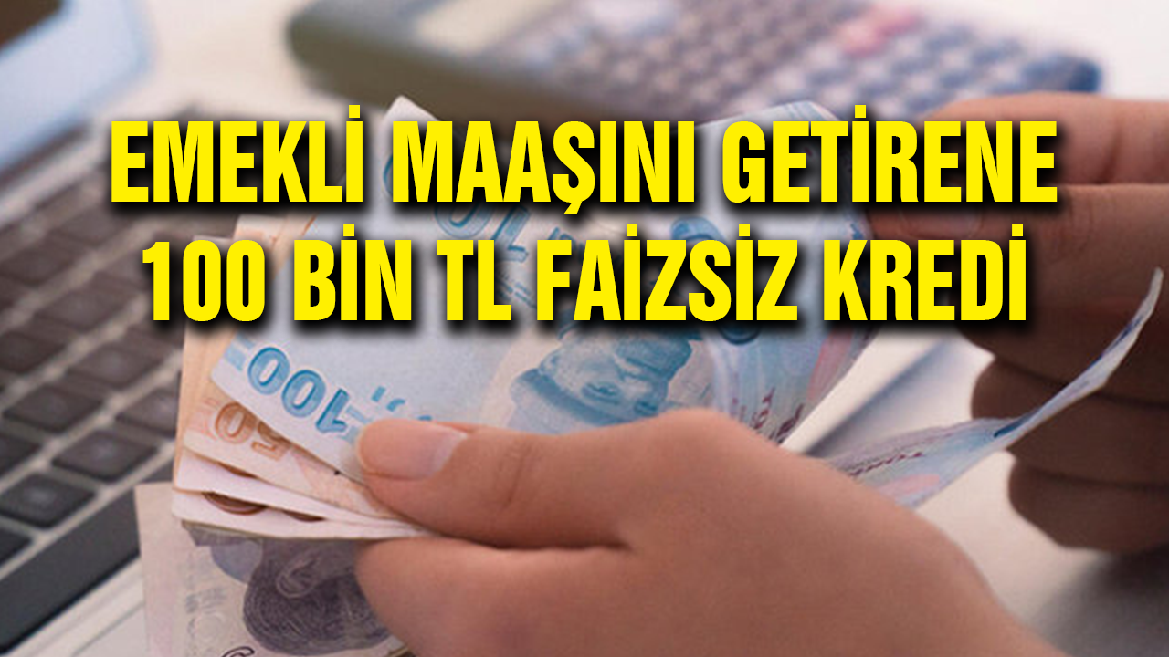 Emekli Maaş'ını taşıyanlara 100 bin TL Faizsiz Kredi