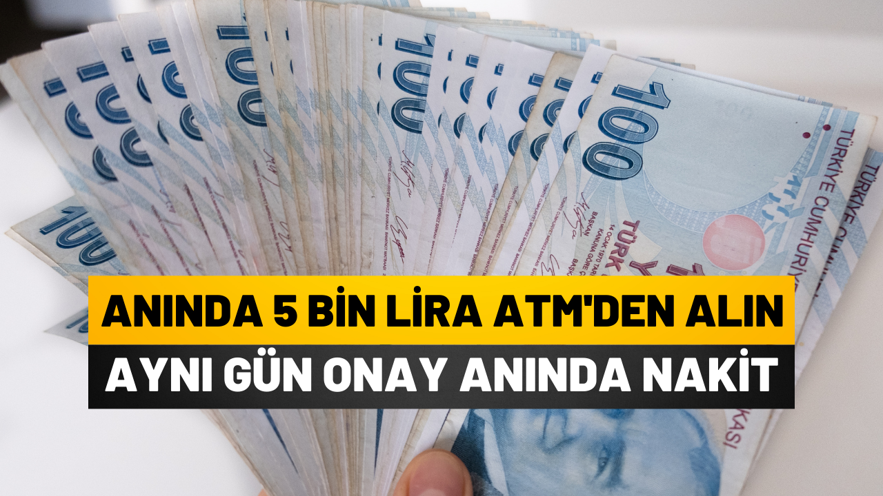 ATM’ye giderek 5.000 TL anında alın acil paraya ihtiyacı olan dikkat