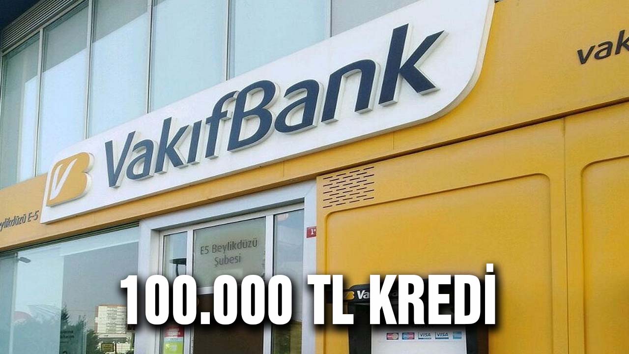 Vakıfbank 100.000 TL Kredi vereceğini söyledi, bankanın önünde kuyruk oluştu..