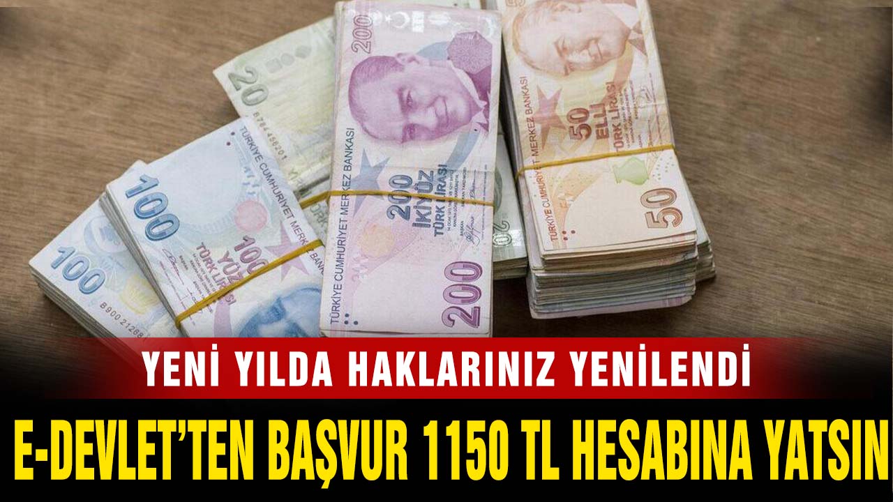 Yeni yılda sosyal yardımlar başladı! E-devlet üzerinden başvuru yap 1150 lira yardım anında hesabına yatsın.