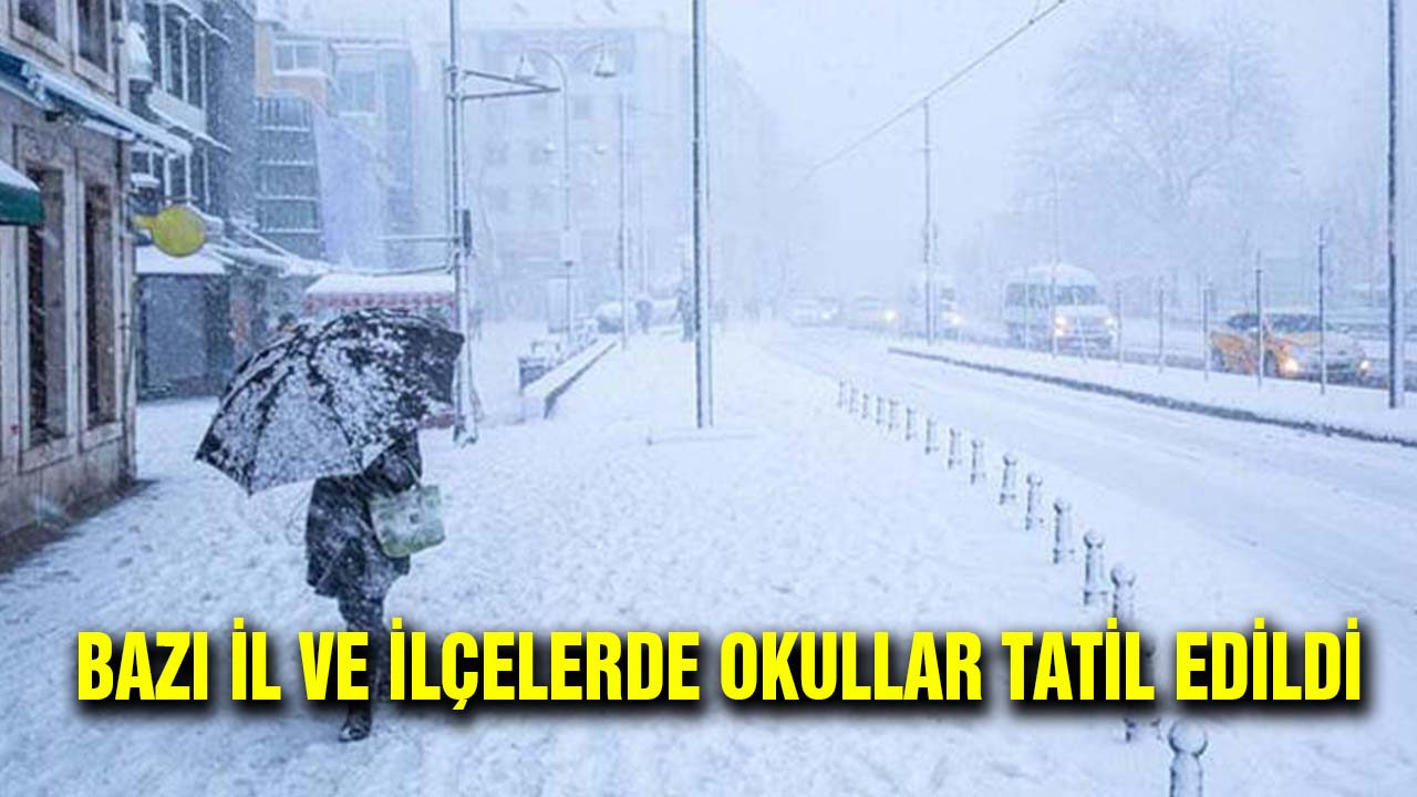 Olumsuz hava koşulları nedeniyle bazı il ve ilçelerde okullar tatil edildi