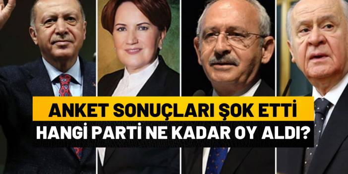 Son siyasi anket paylaşıldı: herkesi şok eden sonuçlar! O partiler kan kaybetti!